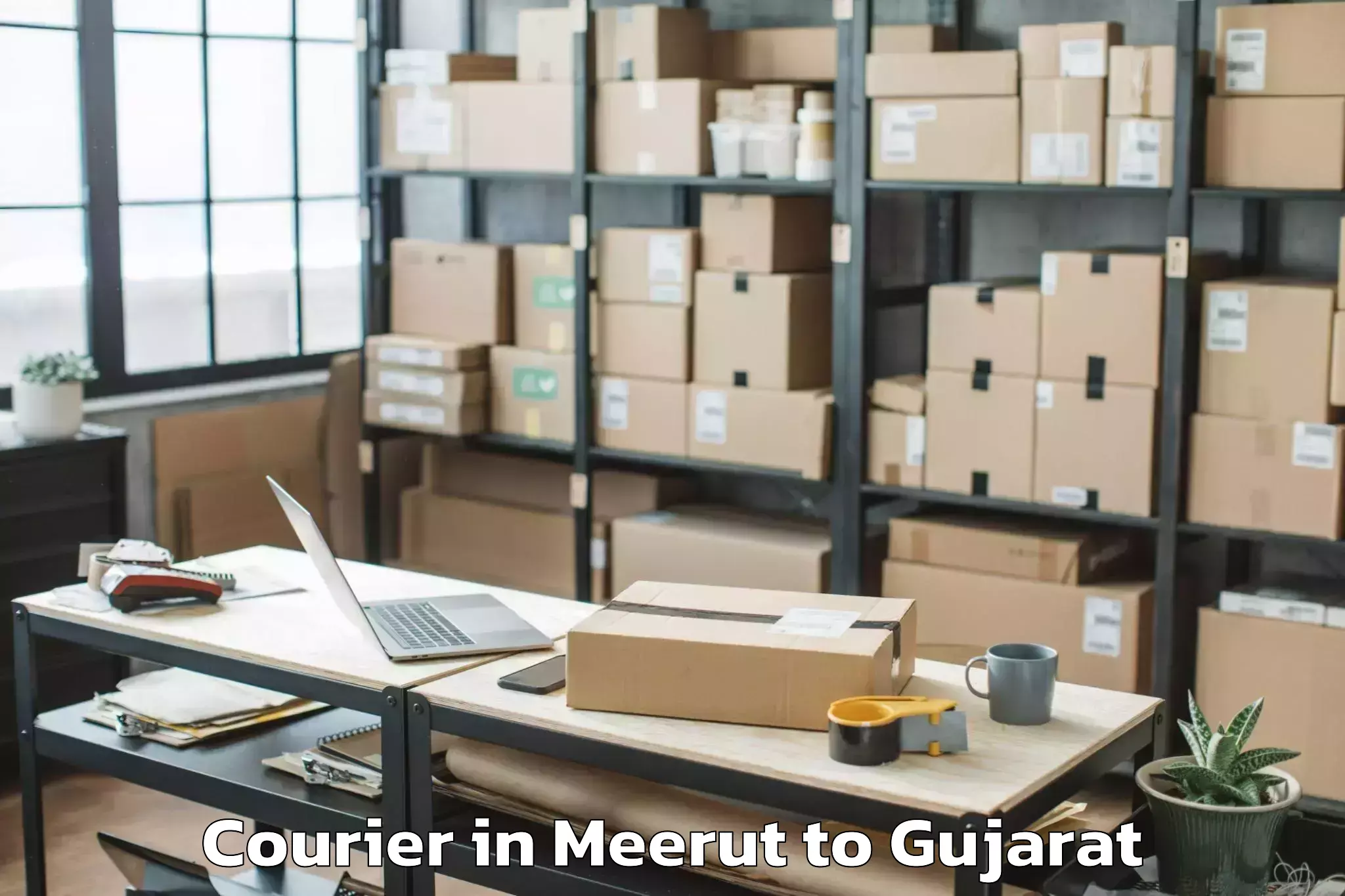 Meerut to Gujarat Ayurved University Jam Courier Booking